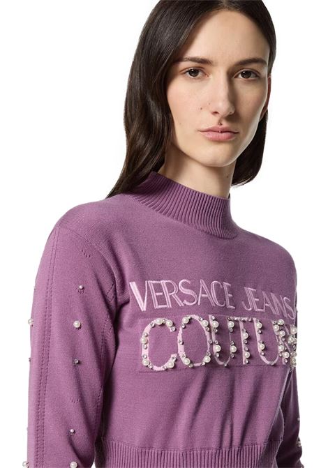 Abito lungo in maglia con logo VERSACE JEANS COUTURE | Abiti | 77HAOM11 CMN60363